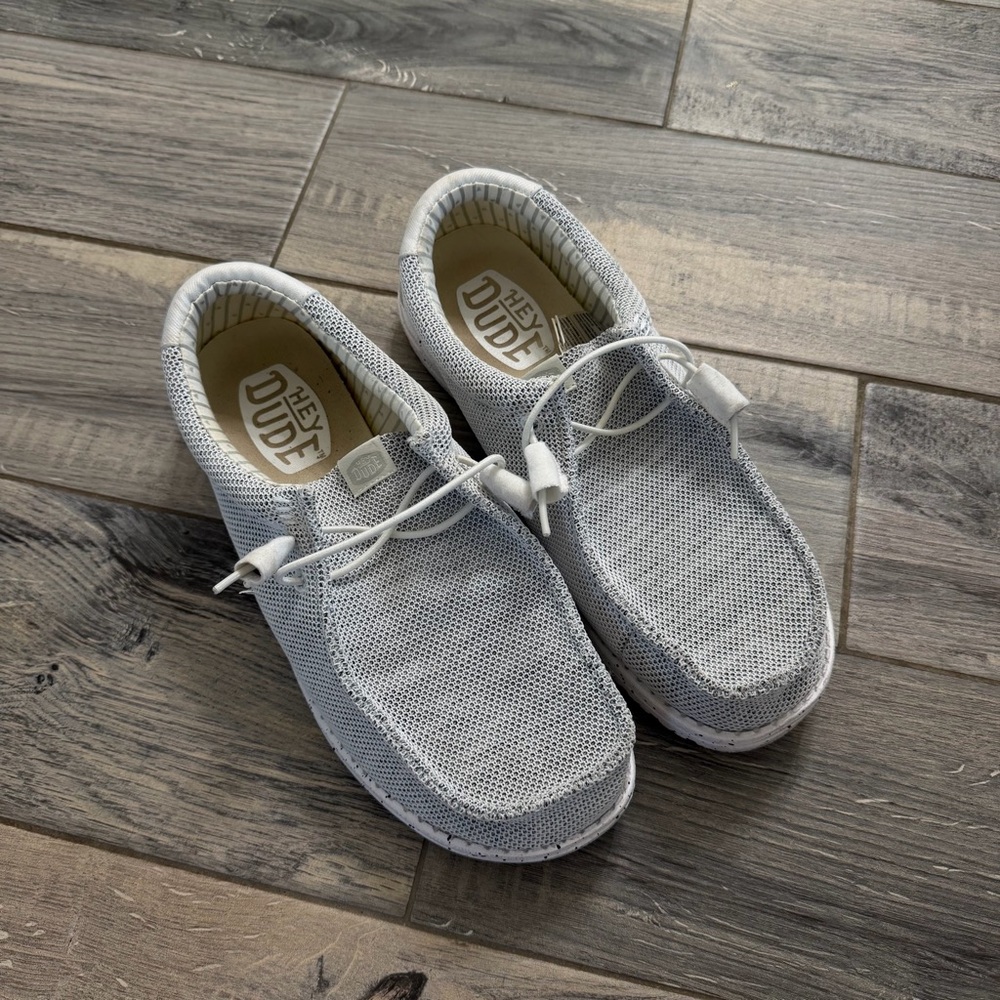 Hey Dude Men's Light Gray Slip-On Loafers